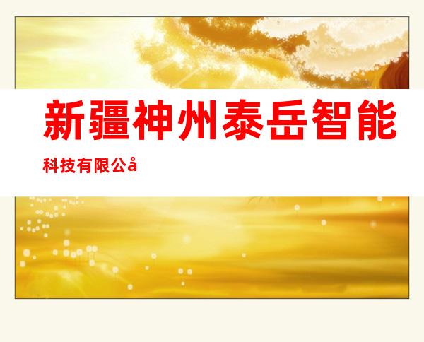 新疆神州泰岳智能科技有限公司